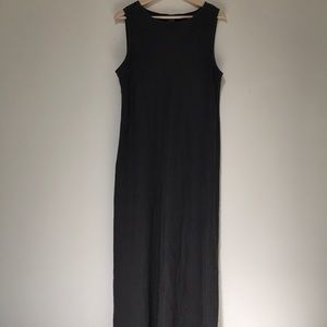 100% Linen Brown Maxi Dress